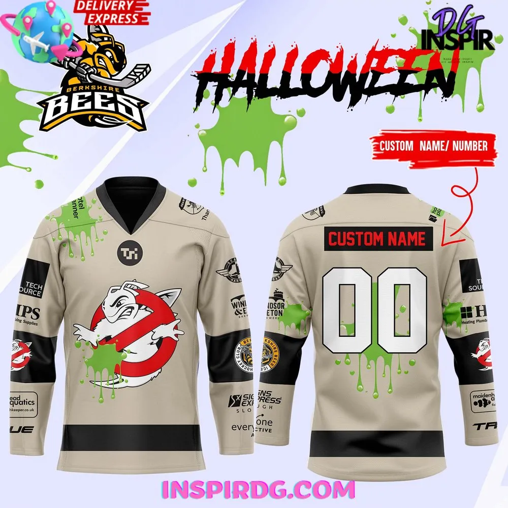 -Berkshire Bees x Ghostbusters Halloween 2024 Hockey Jersey