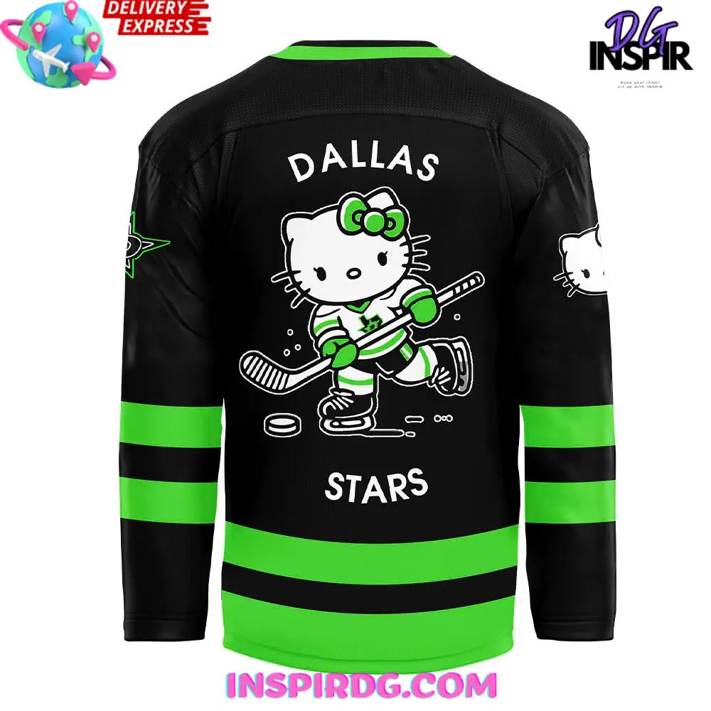 -Dallas Stars x Hello Kitty 50th Anniversary Hockey Jersey
