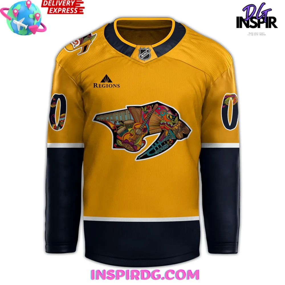 -Nashville Predators x Hispanic Music Heritage Night 2024 Special Hockey Jersey