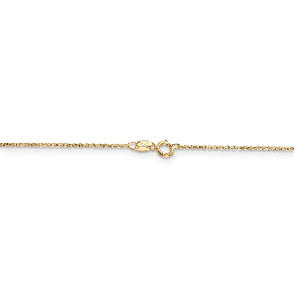 14k Yellow Gold & Rhodium Football Helmet Necklace