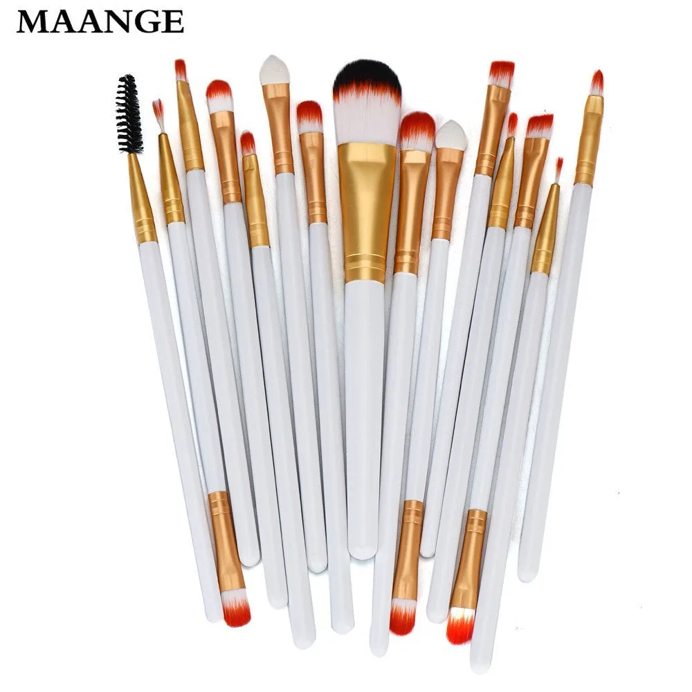 15pcs Makeup Brushes Toiletry Kit Pro Eyeshadow Face Blusher Powder Foundation Tool cosmetics Concealer rose gold Brush