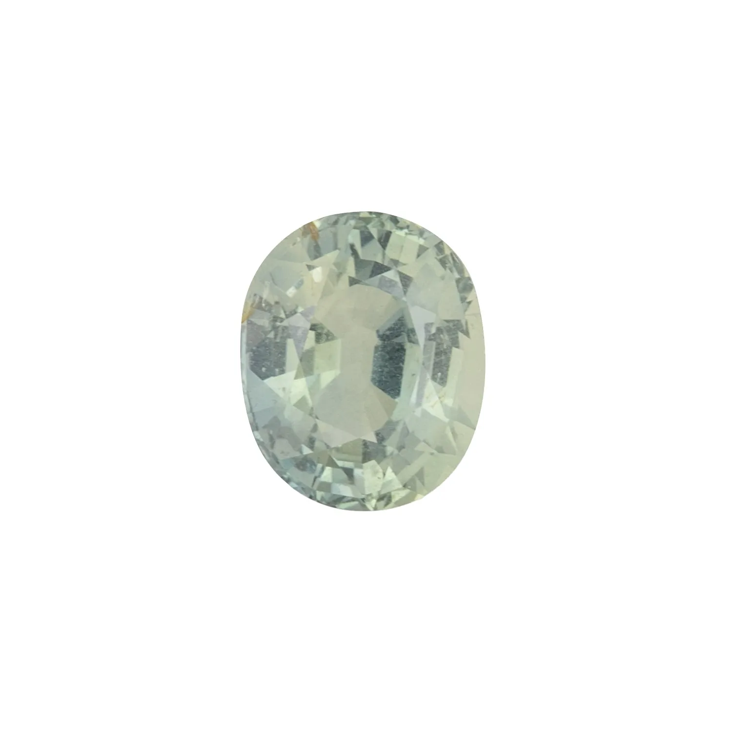 3.70ct Oval Cut Light Green Madagascar Sapphire SO464