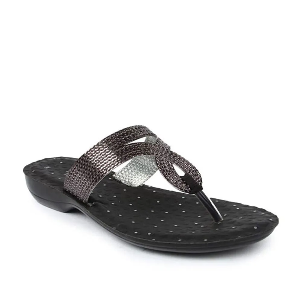 A-HA By Liberty ETHNIC-05 Women Ethnic Black Slippers