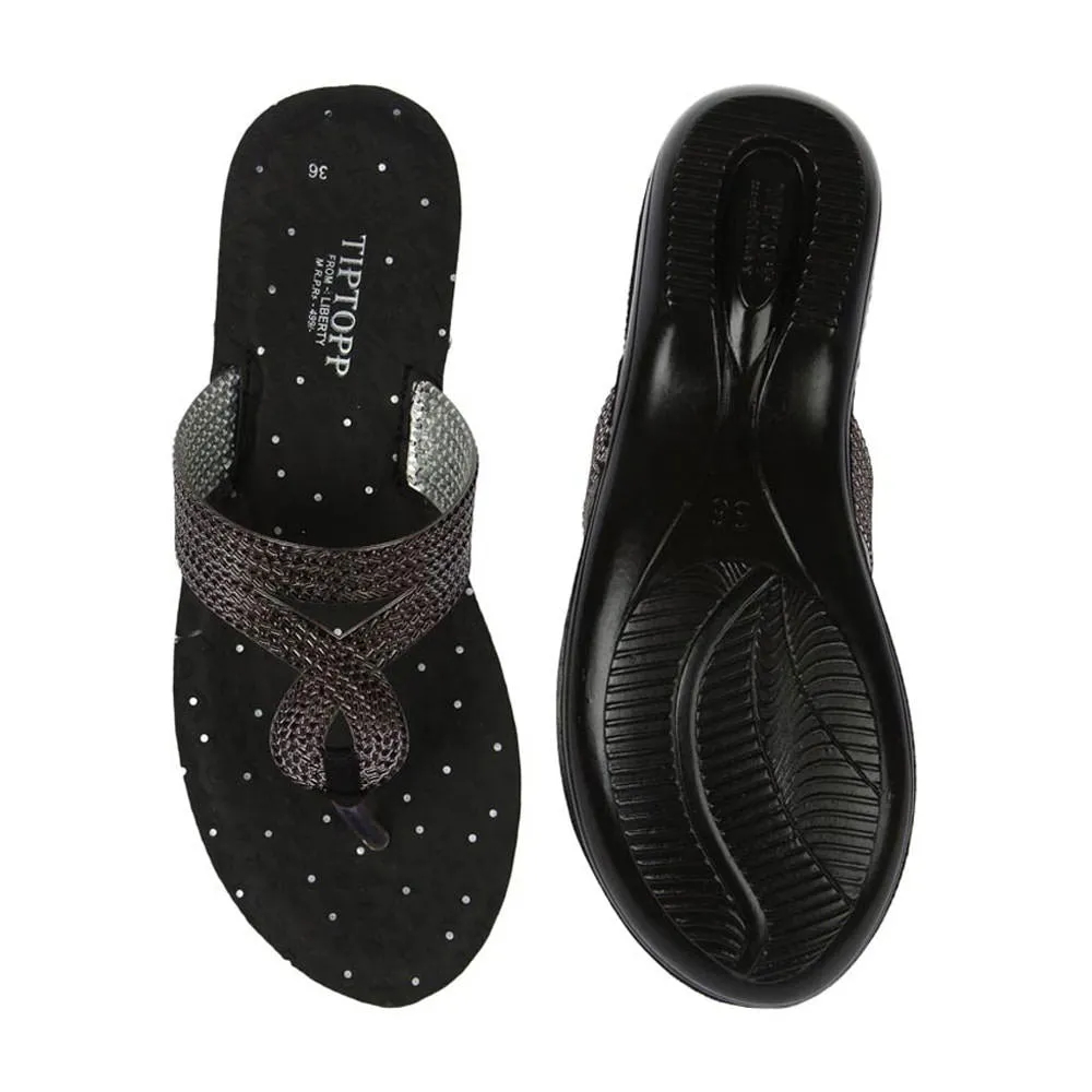 A-HA By Liberty ETHNIC-05 Women Ethnic Black Slippers