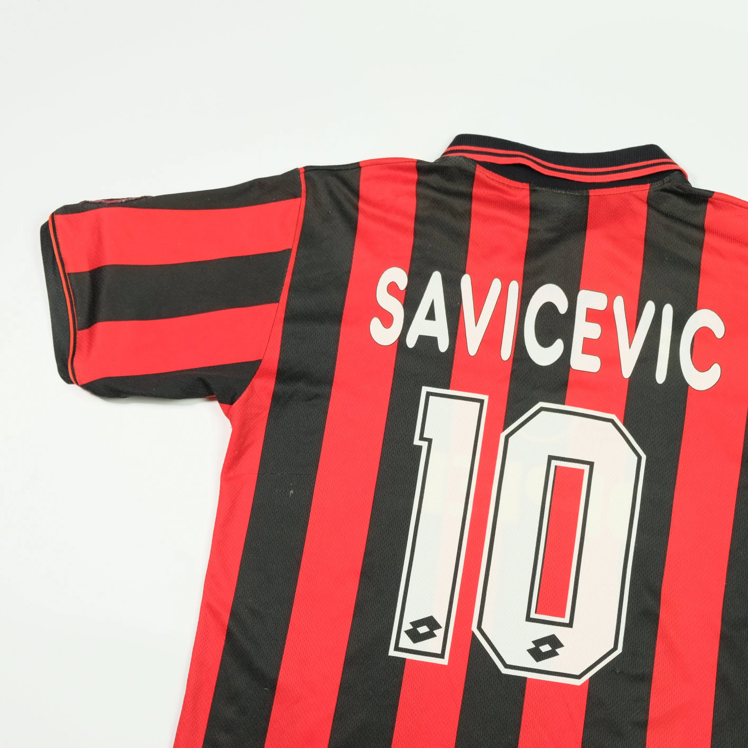 AC Milan Italy Savicevic 10 1995 Original Lotto Home Football Shirt Large