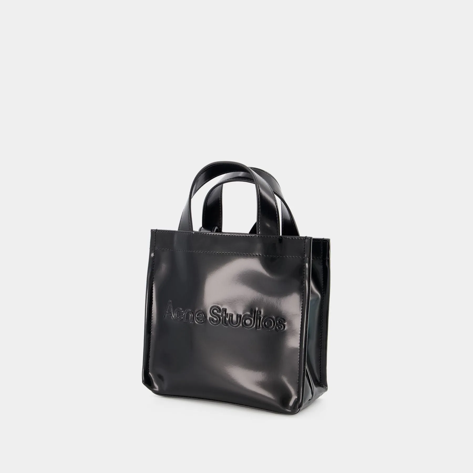Acne Studios  Logo Mini Tote Bag - Acne Studios -  Black - Cotton
