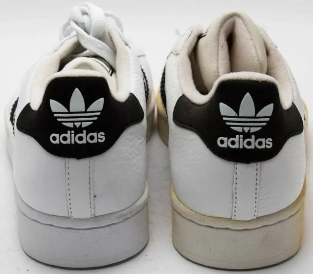 Adidas men's vintage 2000 superstar 2 cs tumble leather 034859 white/black sz 9