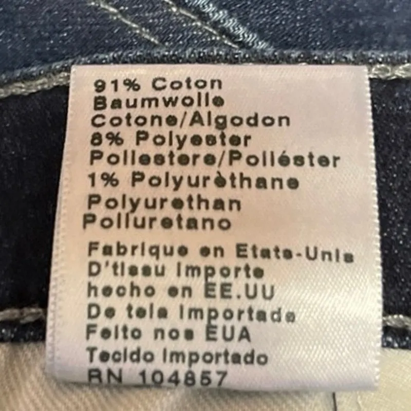 Adriano Goldschmied Womens Blue Prima Mid Rise Cigarette Leg Denim Jeans Sz 27