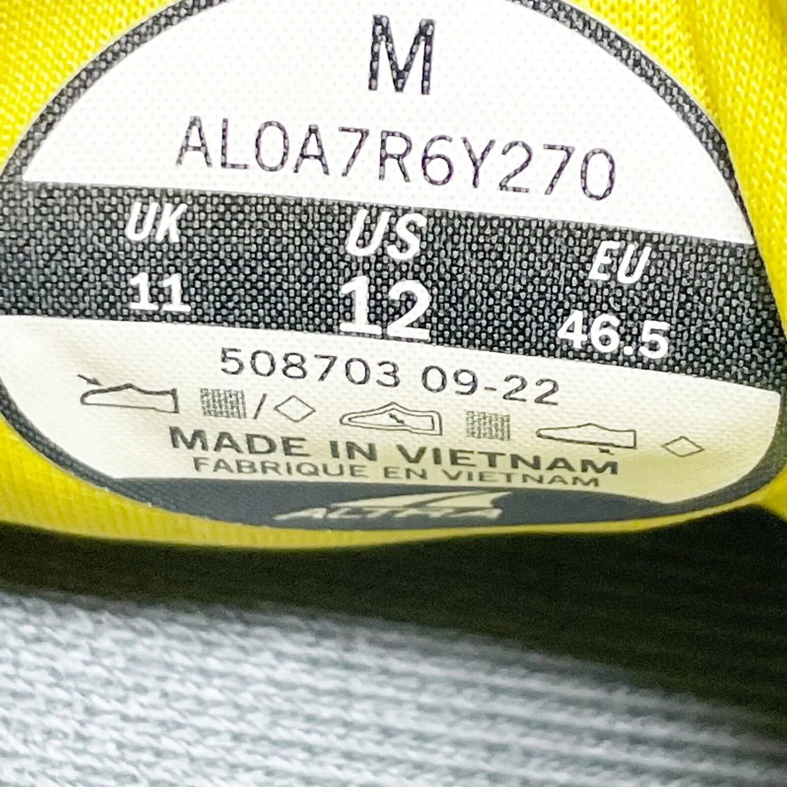 Altra Mens Rivera 3 AL0A7R6Y270 Yellow Running Shoes Sneakers Size 12