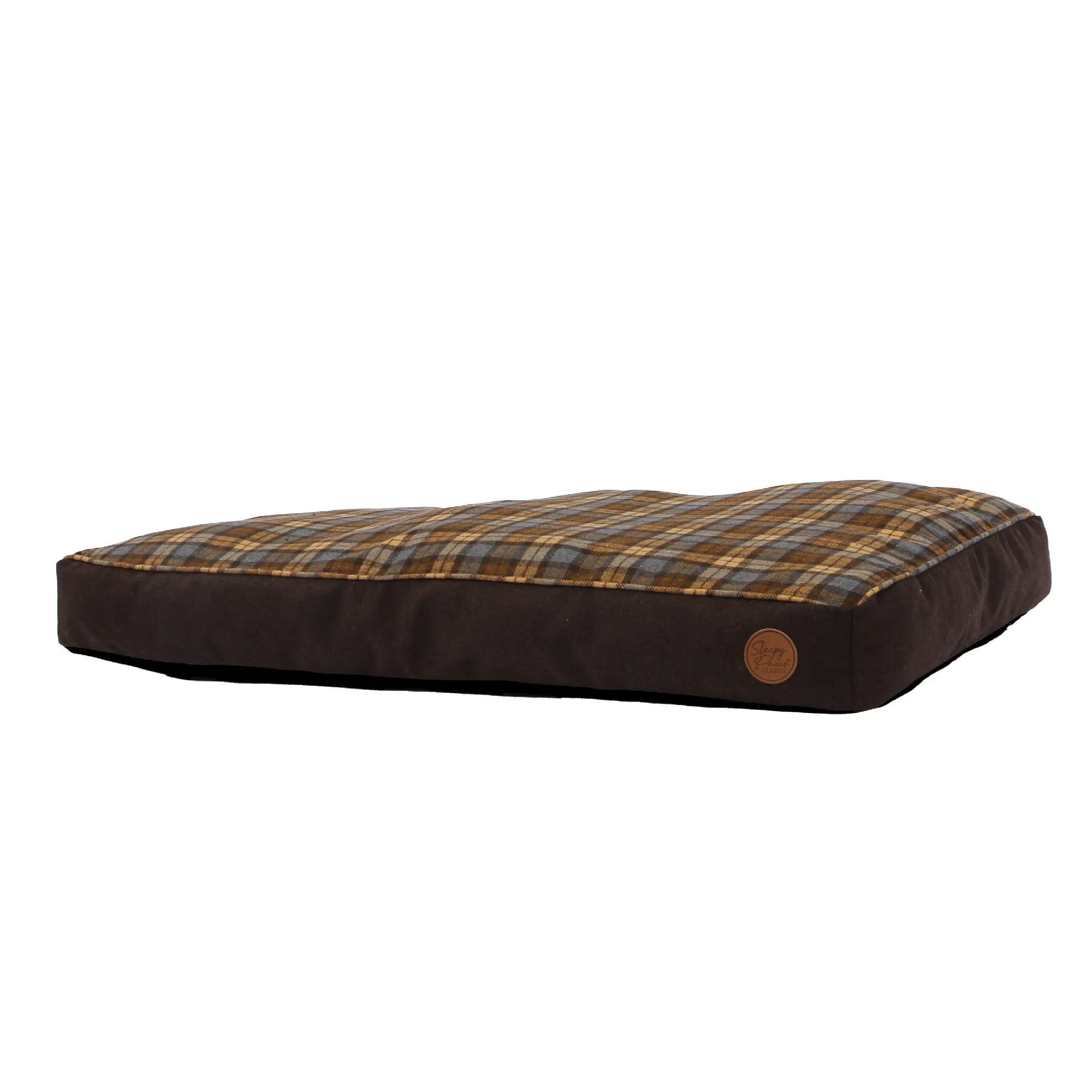Ancol Brown And Blue Tartan Mattress - 100 x 70cm