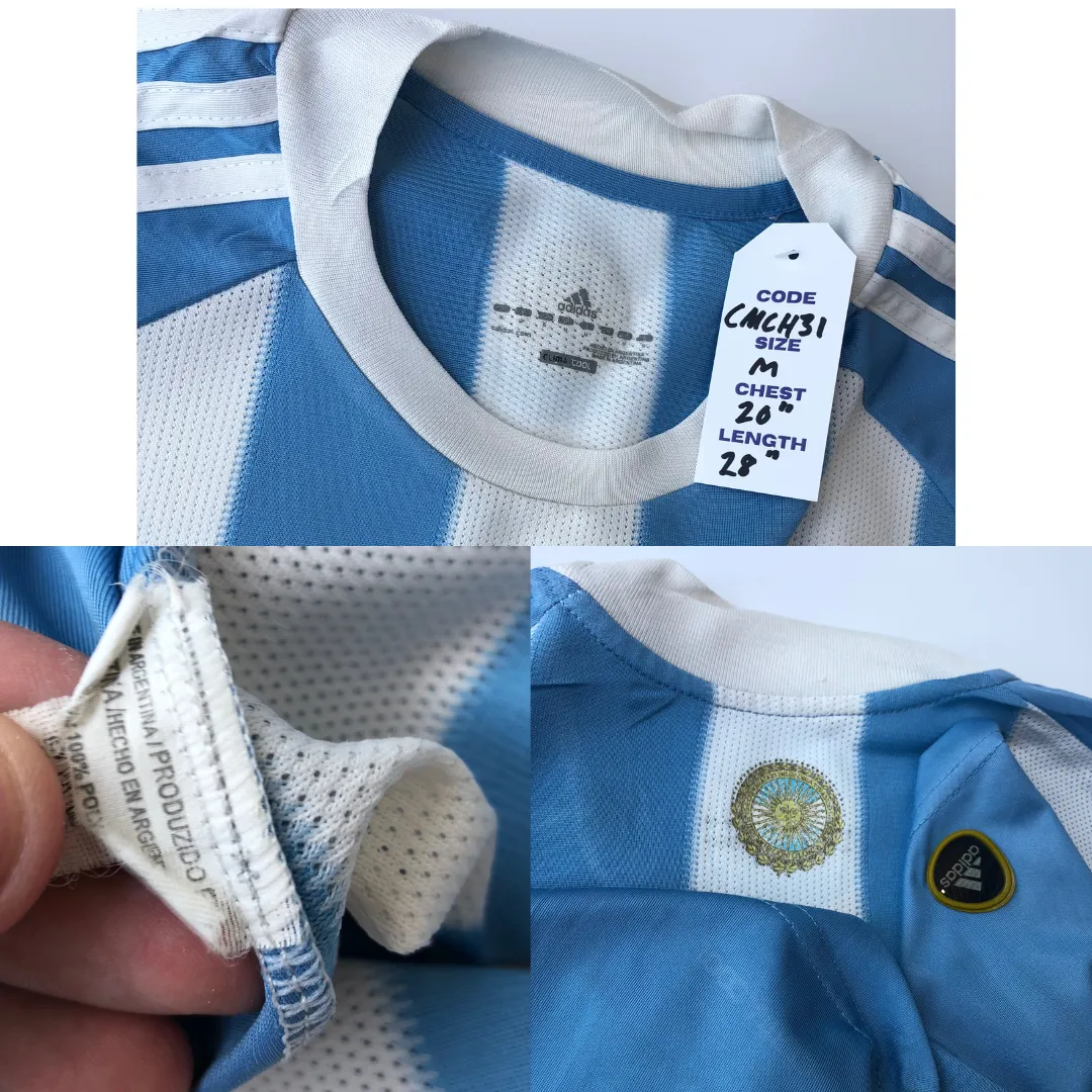 Argentina 2010 Original Adidas Home Football Shirt Medium