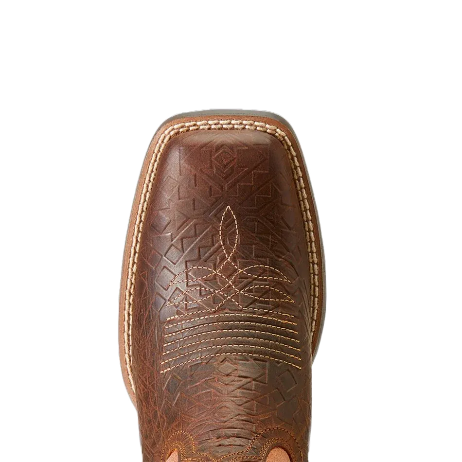 Ariat Ladies Round Up Toasted Blanket Emboss Square Toe Western Boots 10047039