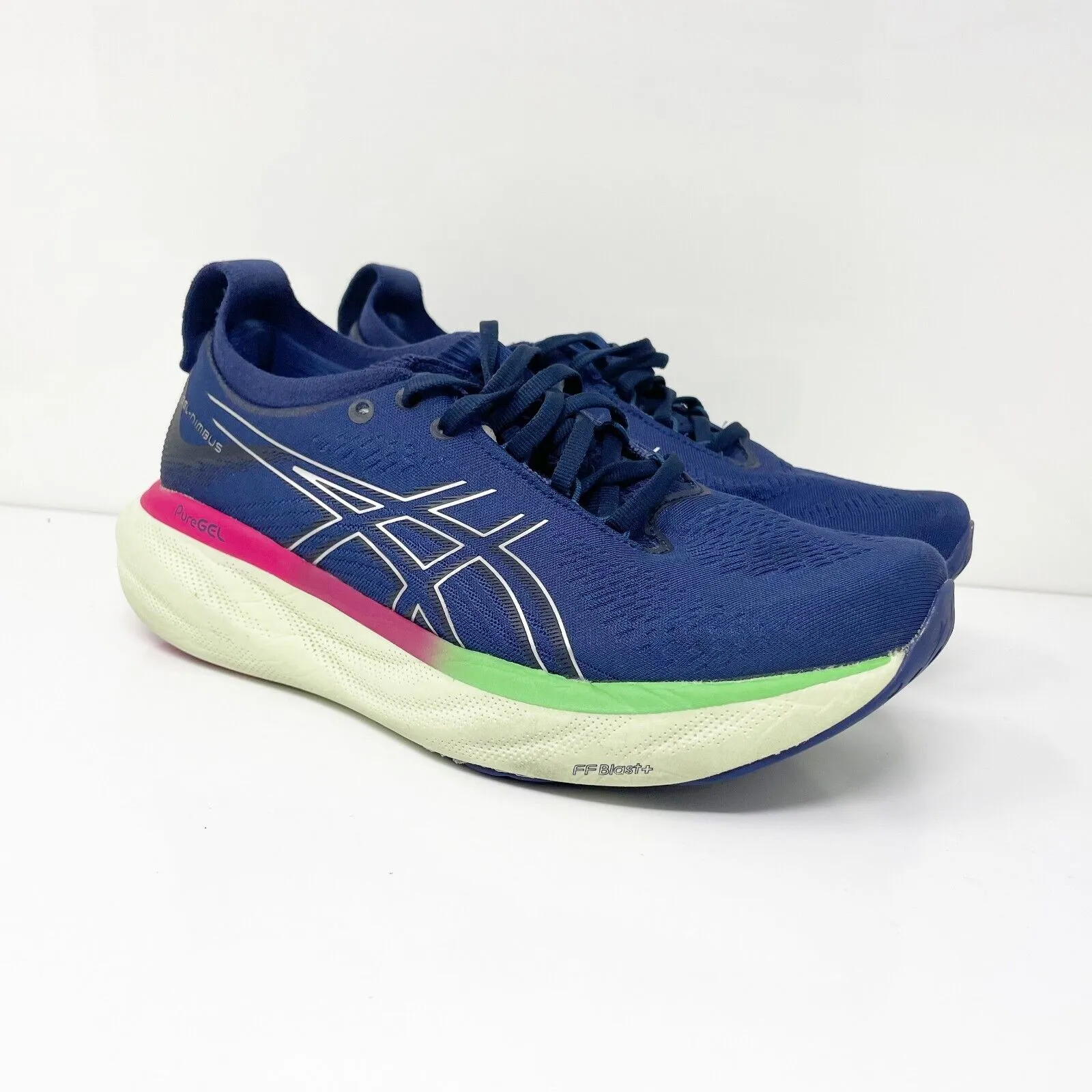 Asics Womens Gel Nimbus 25 1012B356 Blue Running Shoes Sneakers Size 8