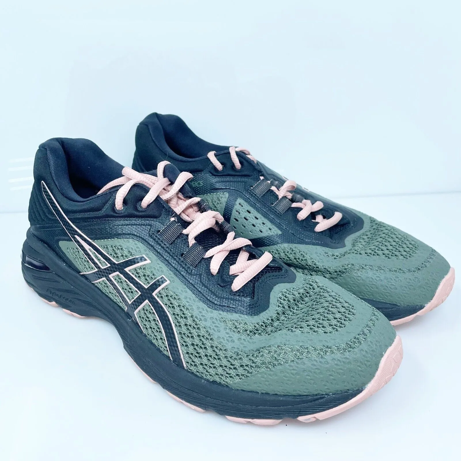 Asics Womens GT 2000 6 T8A7N Green Running Shoes Sneakers Size 10