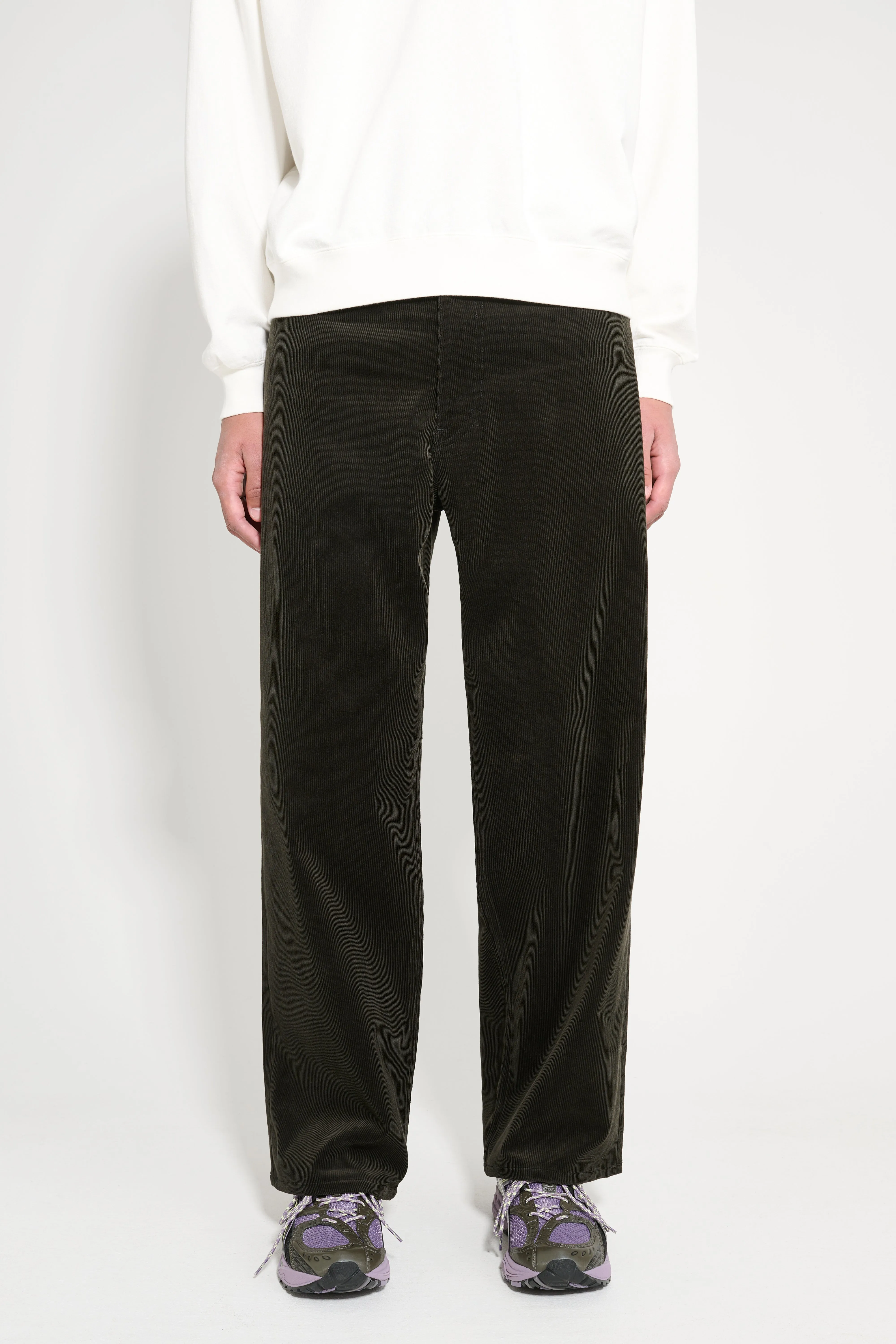 Auralee Finx Corduroy Pants Dark Brown