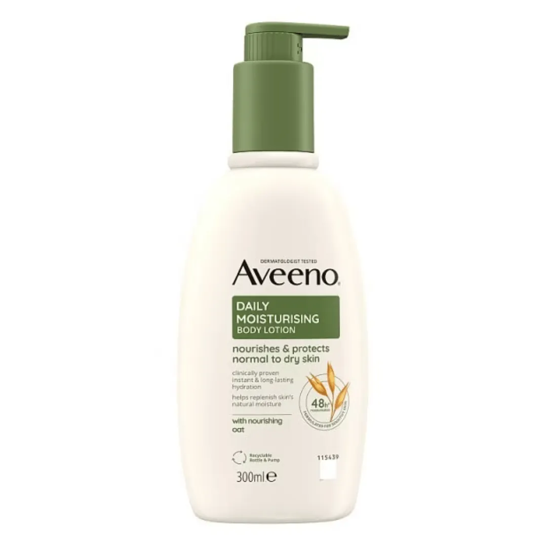 Aveeno Lotion Corporelle Hydratante Quotidienne Peau Normale  Sèche Pompe 300 ml