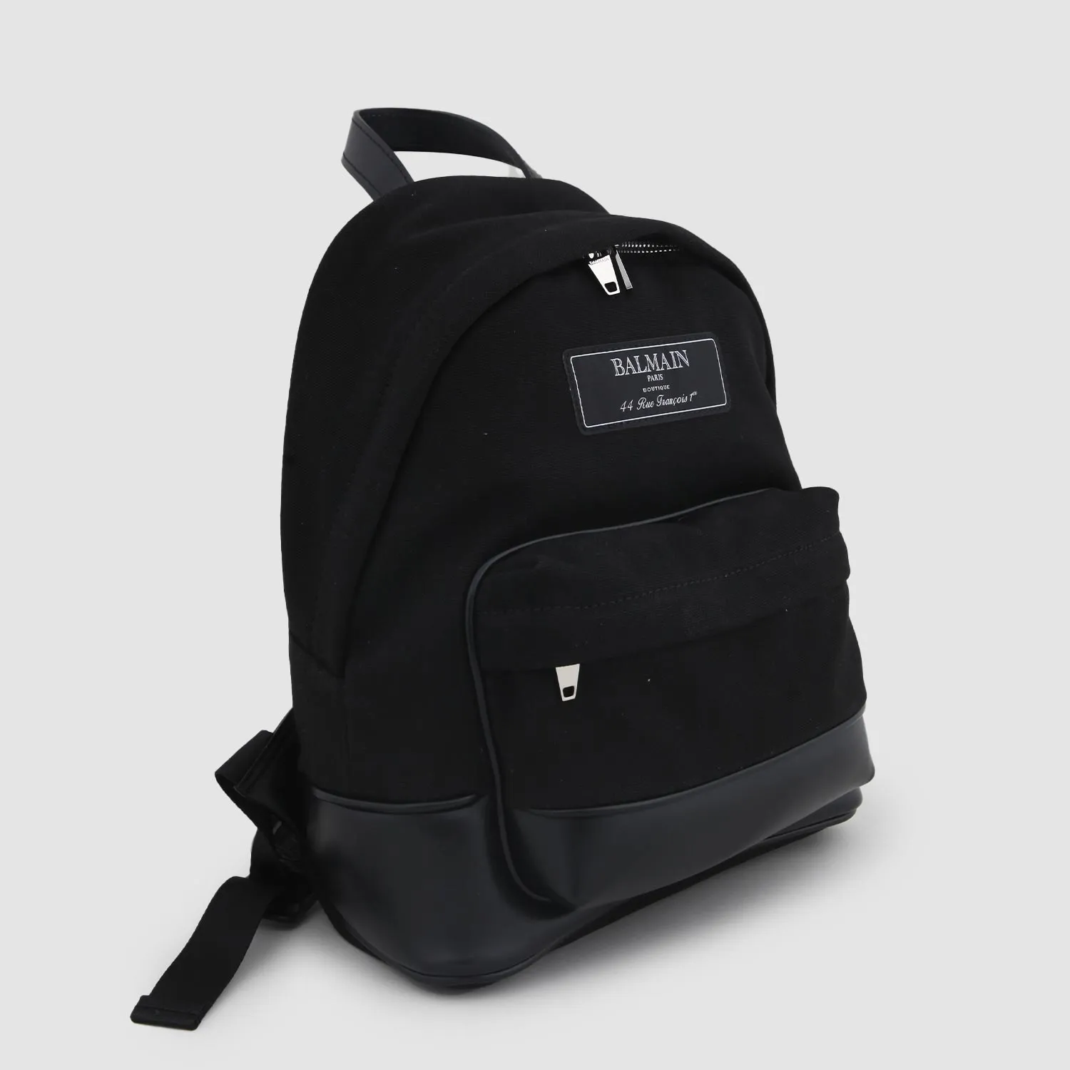 Balmain Balmain Unisex Black Backpack In Cotton With Logo