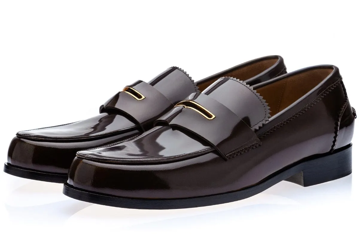 BALMORAL BRUSHED COCOA LOAFERS