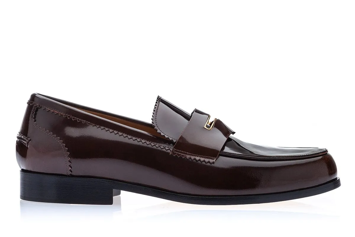 BALMORAL BRUSHED COCOA LOAFERS