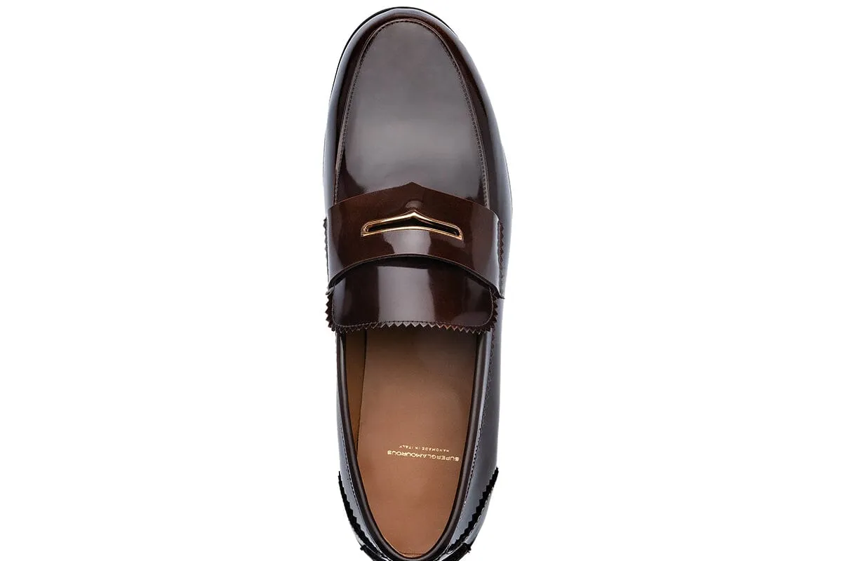 BALMORAL BRUSHED COCOA LOAFERS