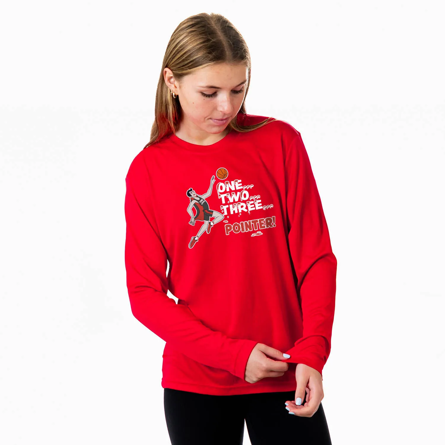 Basketball Long Sleeve Performance Tee - The Count 