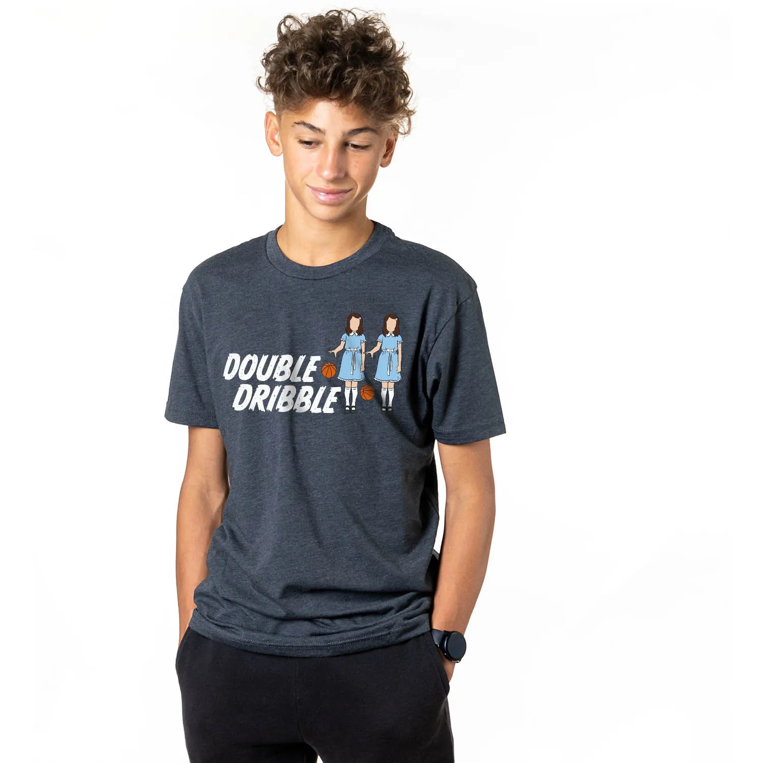 Basketball Short Sleeve T-Shirt - Double Dribble 