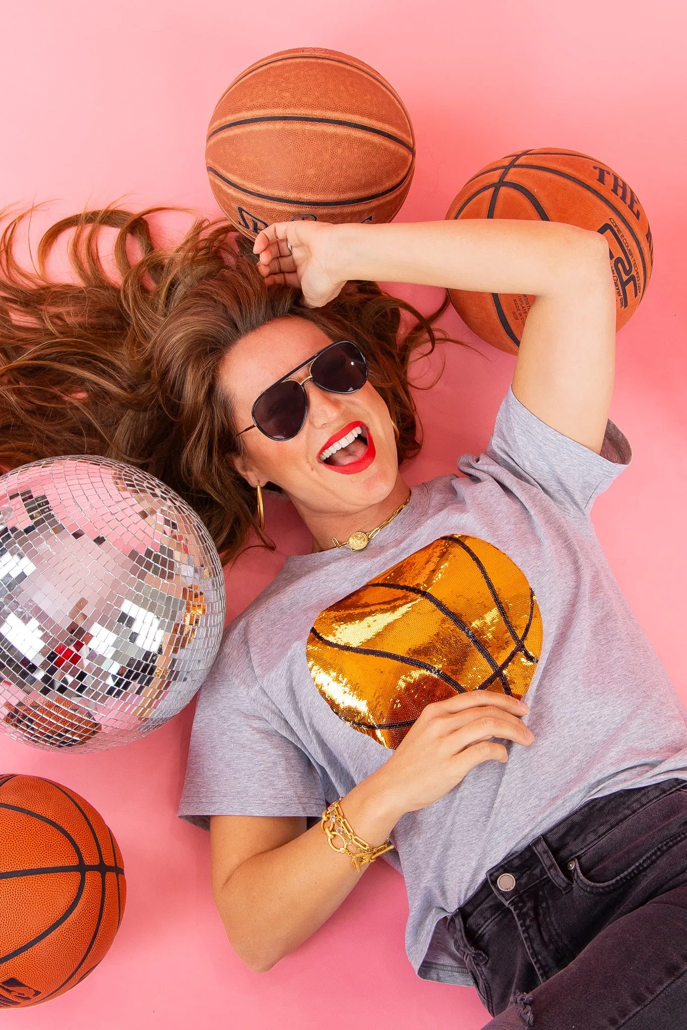 Basketball Tee | Queen Of Sparkles - FINAL SALE