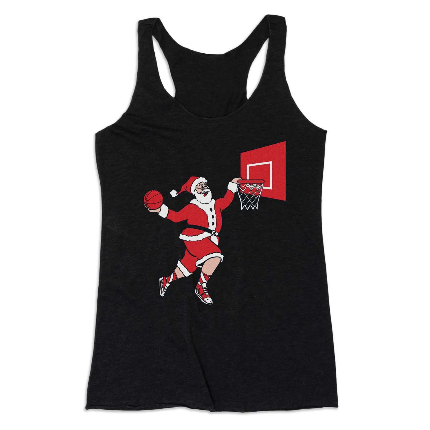 Basketball Women's Everyday Tank Top - Slam Dunk Santa 