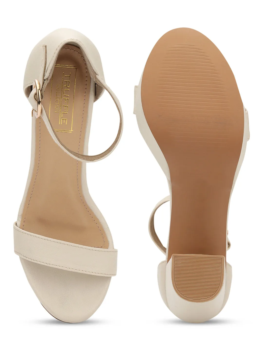 Beige PU Block Heel Sandals (TP10377-BEIG)