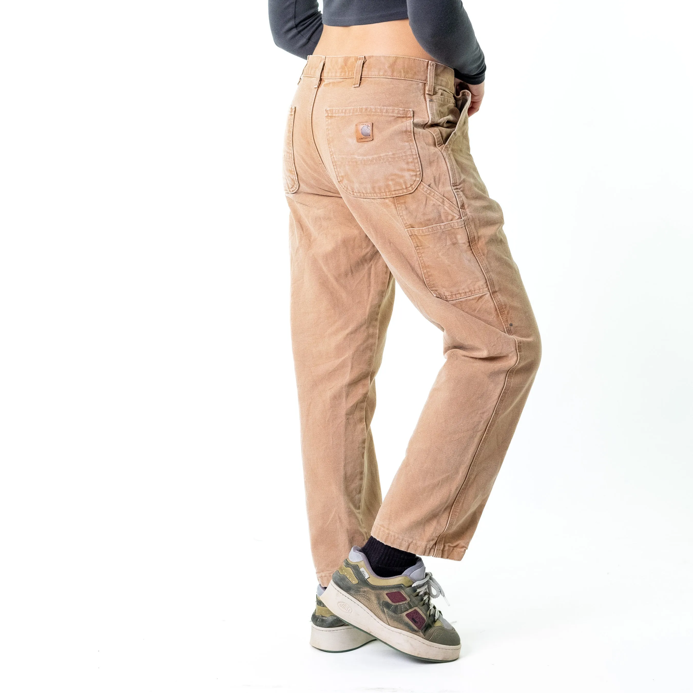 Beige Tan 90s Carhartt  Cargo Skater Trousers Pants Jeans (32x32)