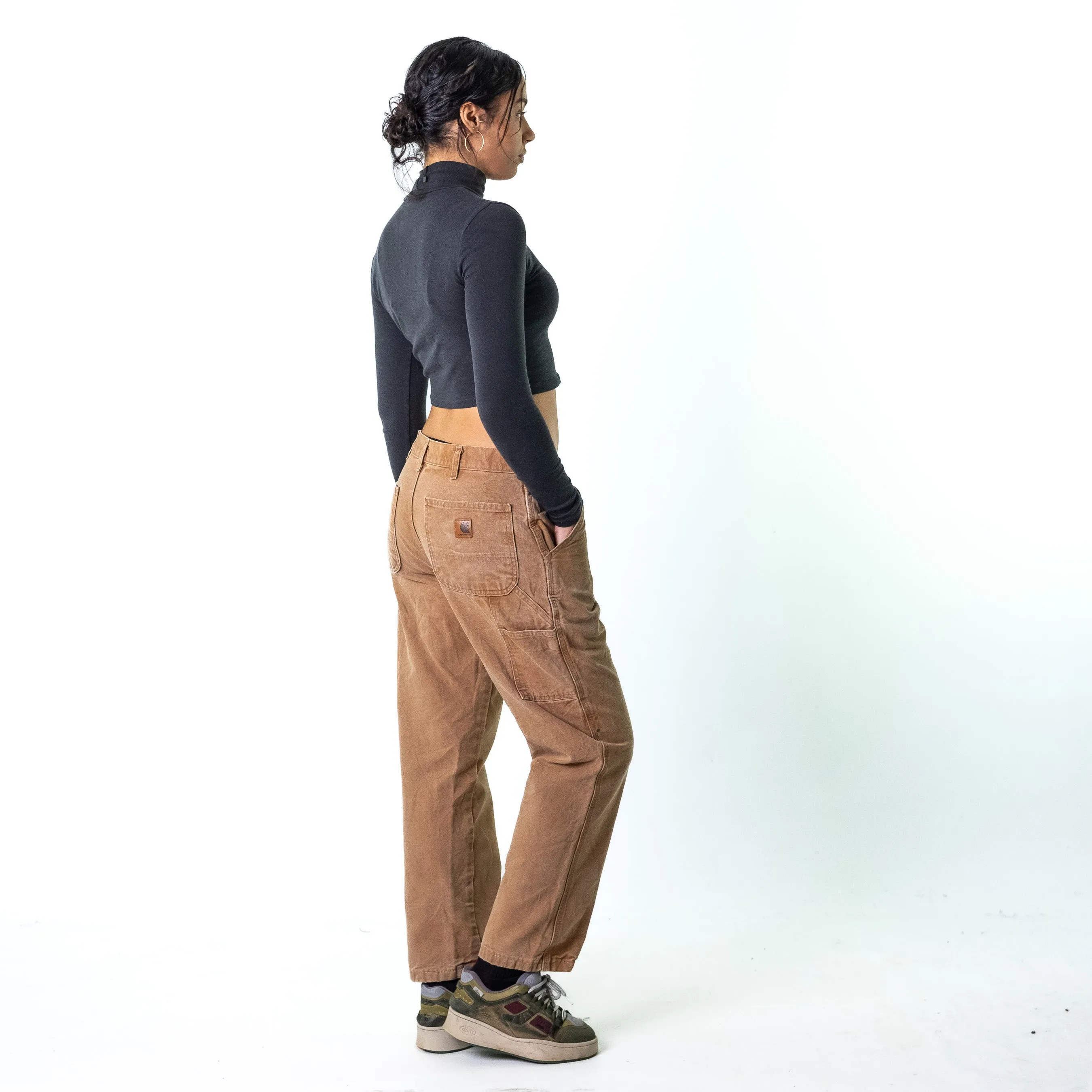 Beige Tan 90s Carhartt  Cargo Skater Trousers Pants Jeans (32x32)