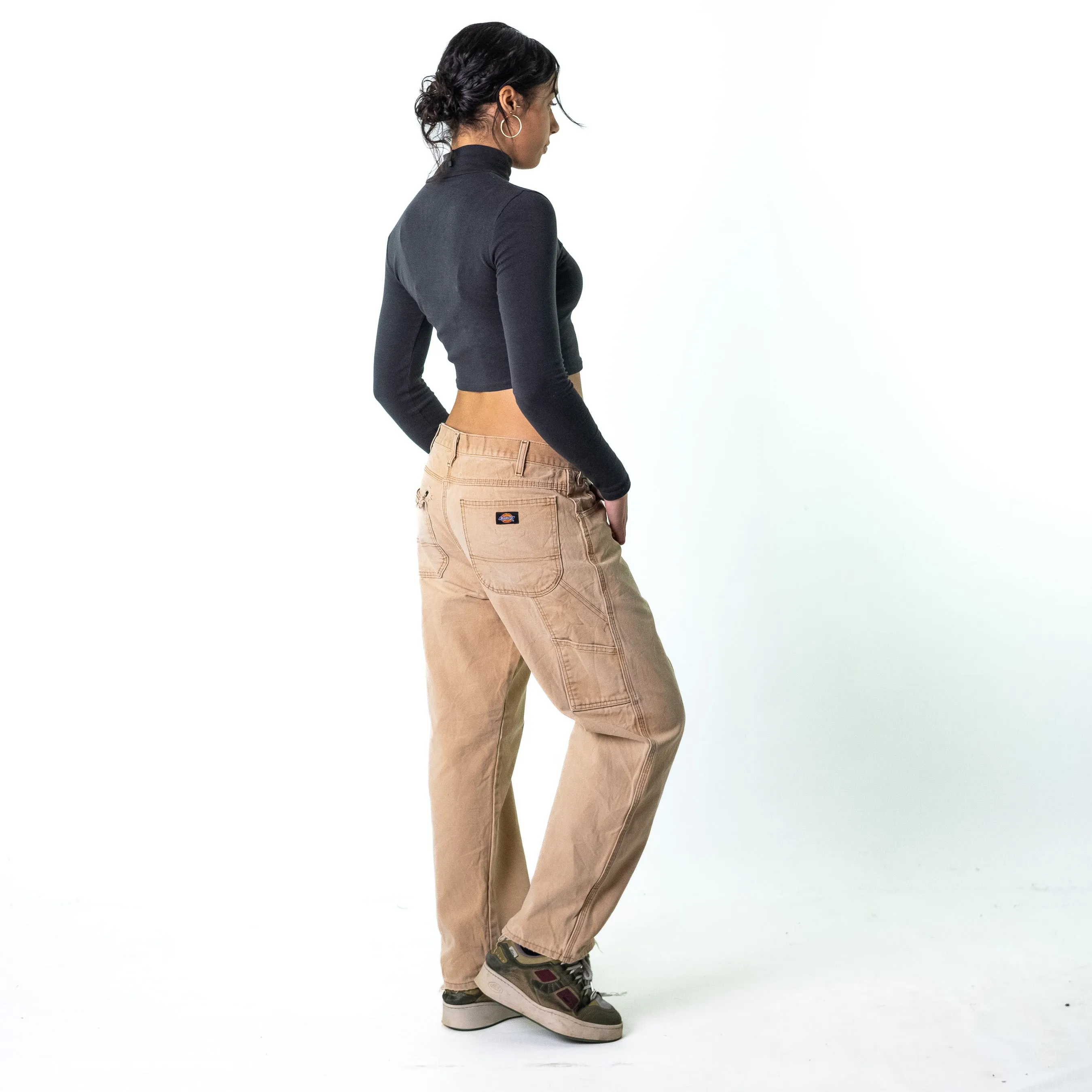 Beige Tan 90s Dickies  Cargo Skater Trousers Pants Jeans (34x30)