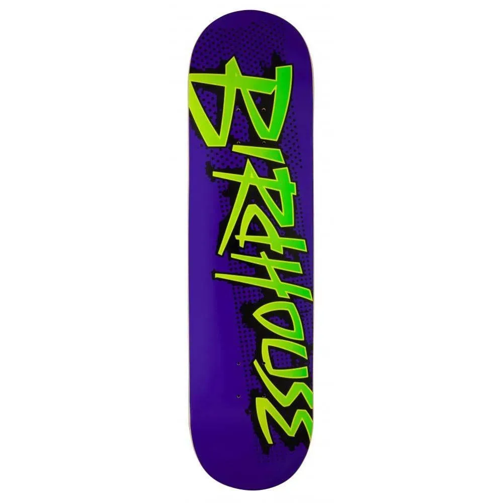 Birdhouse Skateboards Splatter Logo Skateboard Deck Purple 8.125