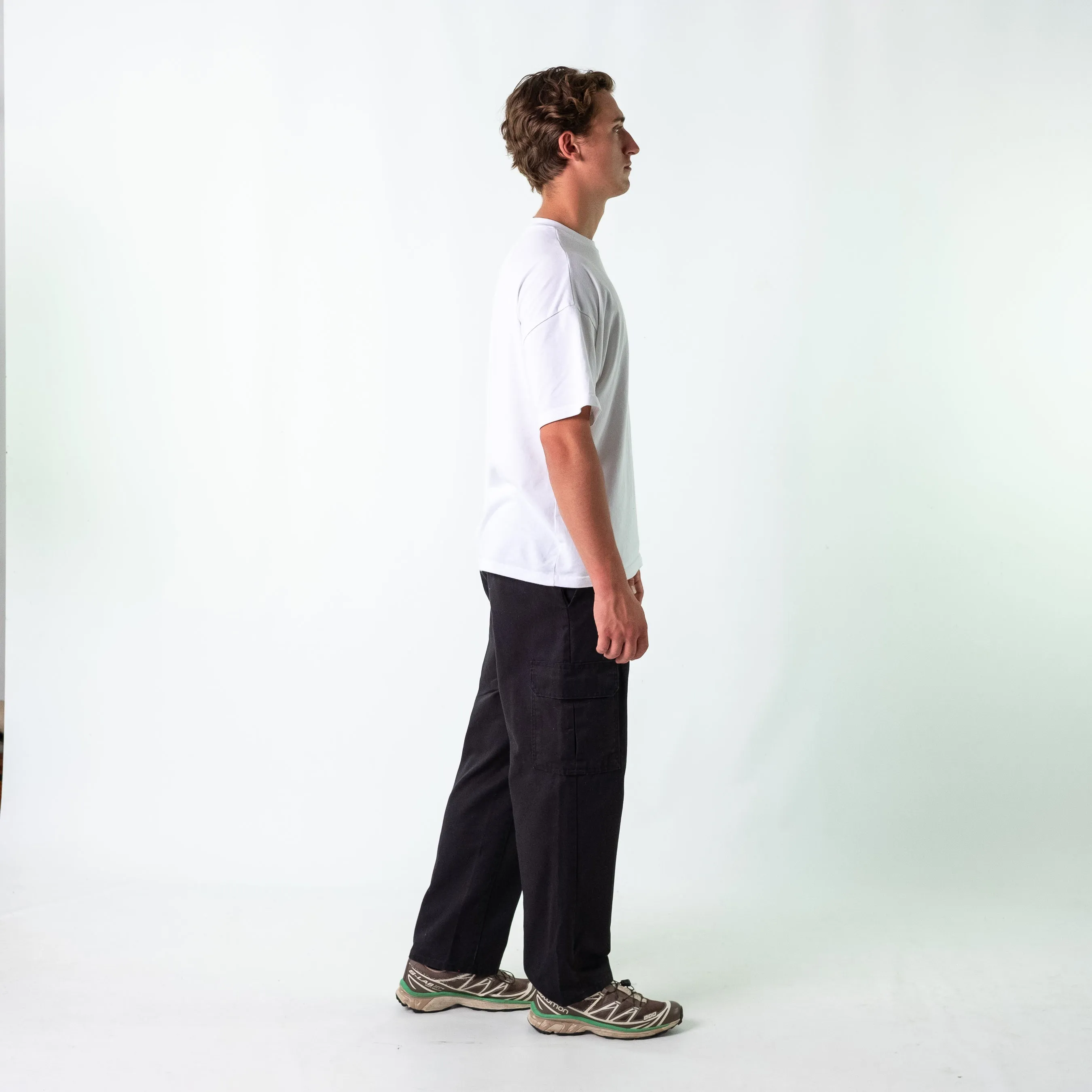 Black 90s Dickies Woven Cargo Pants Baggy Pants (34x30)