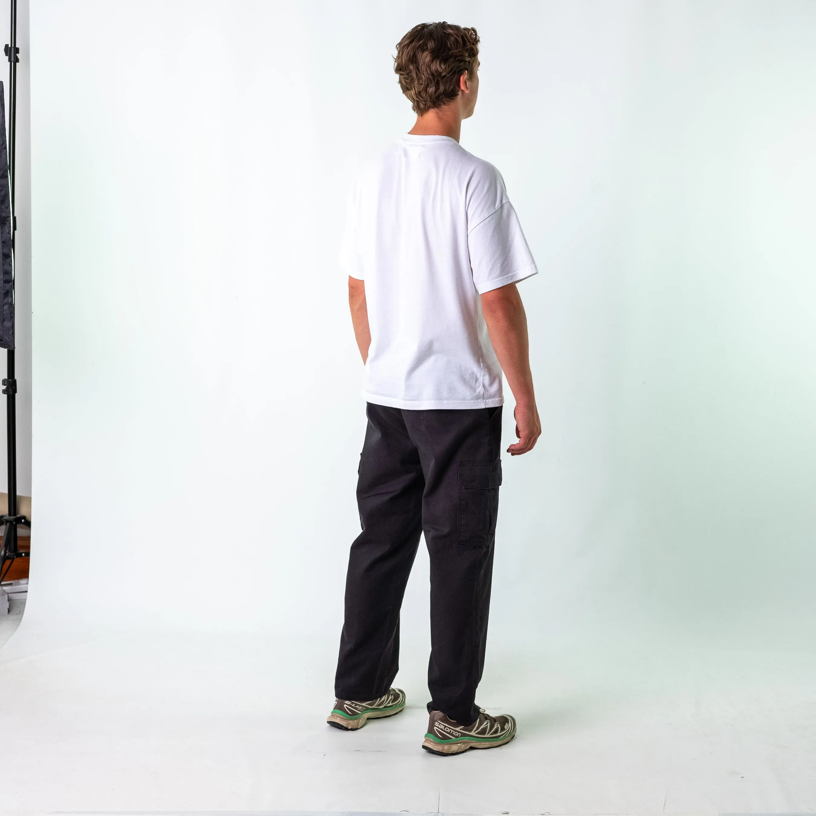 Black 90s Dickies Woven Cargo Pants Baggy Pants (34x30)