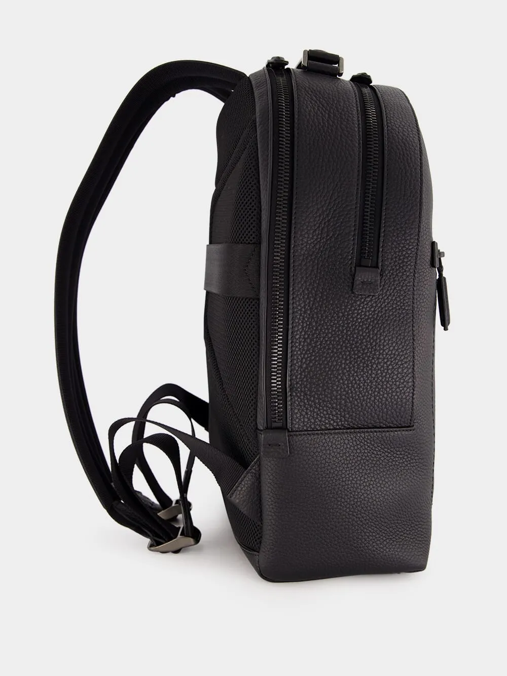 Black Calfskin Leather Backpack