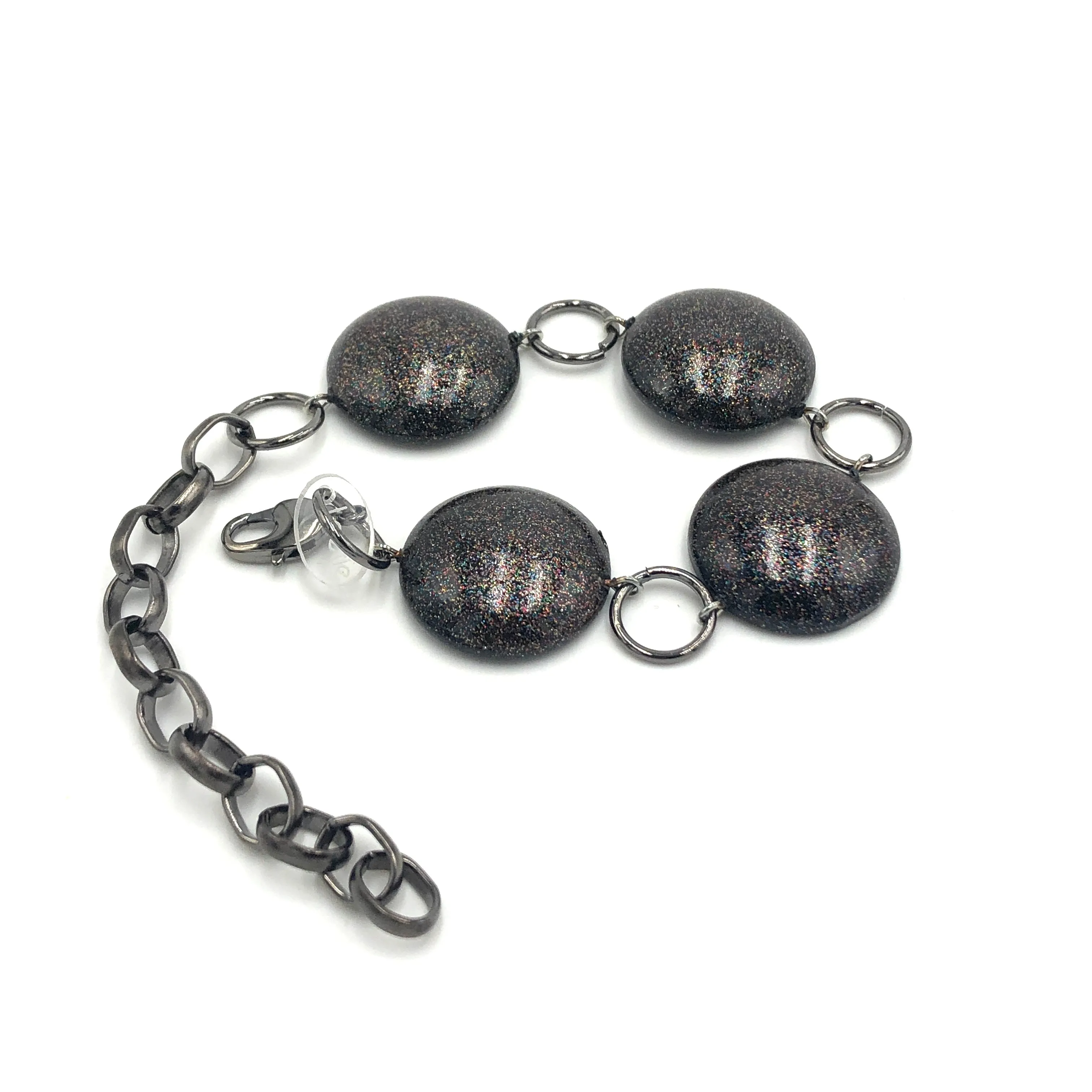 Black Galaxy Stations Bracelet