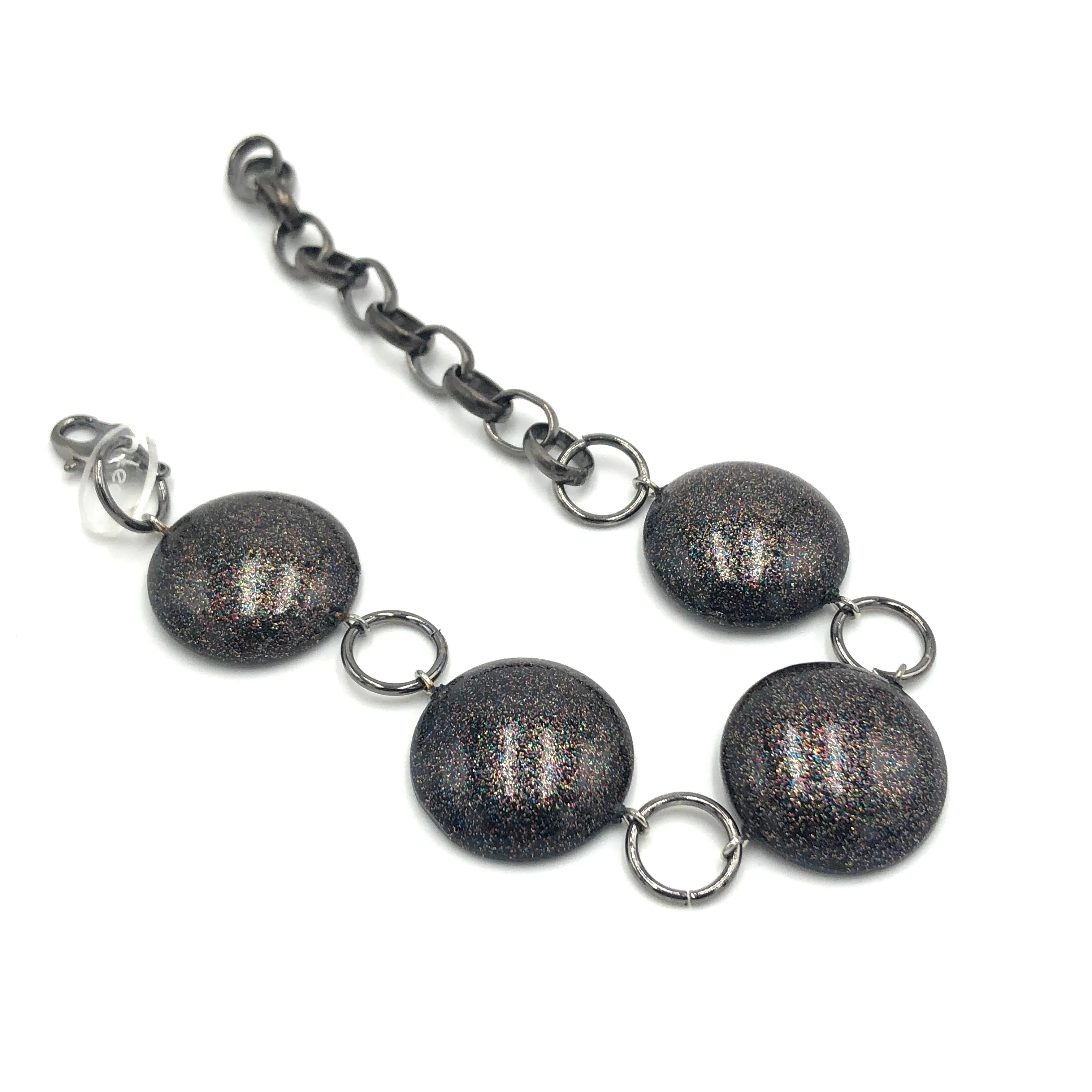 Black Galaxy Stations Bracelet