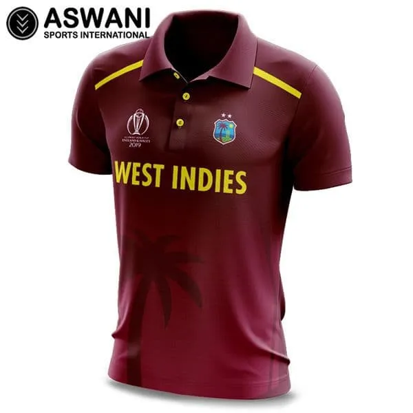 BLK West Indies Mens Cricket Shirt, Windies One Day ODI World Cup 2019