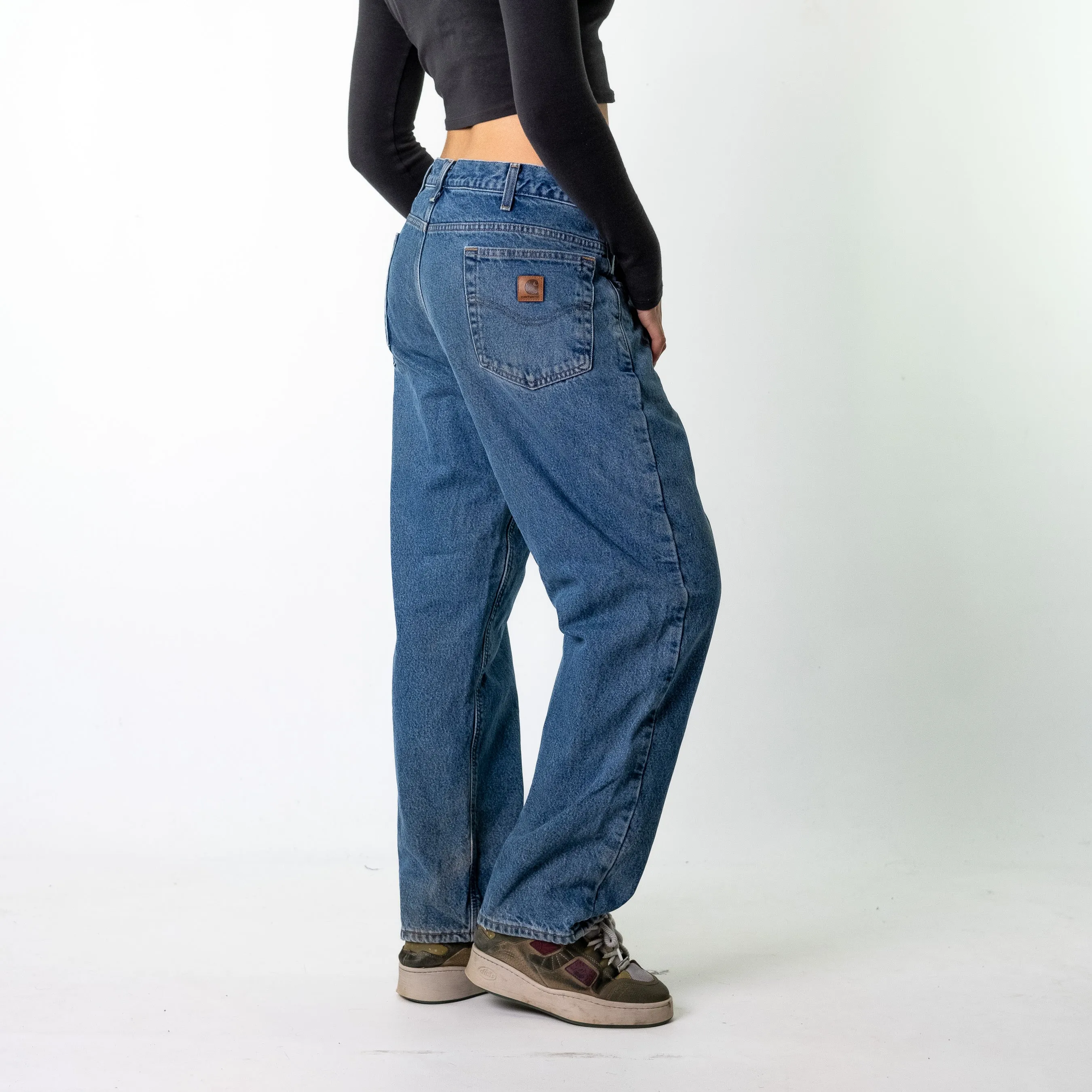 Blue Denim 90s Carhartt  Cargo Skater Trousers Pants Jeans (36x30)