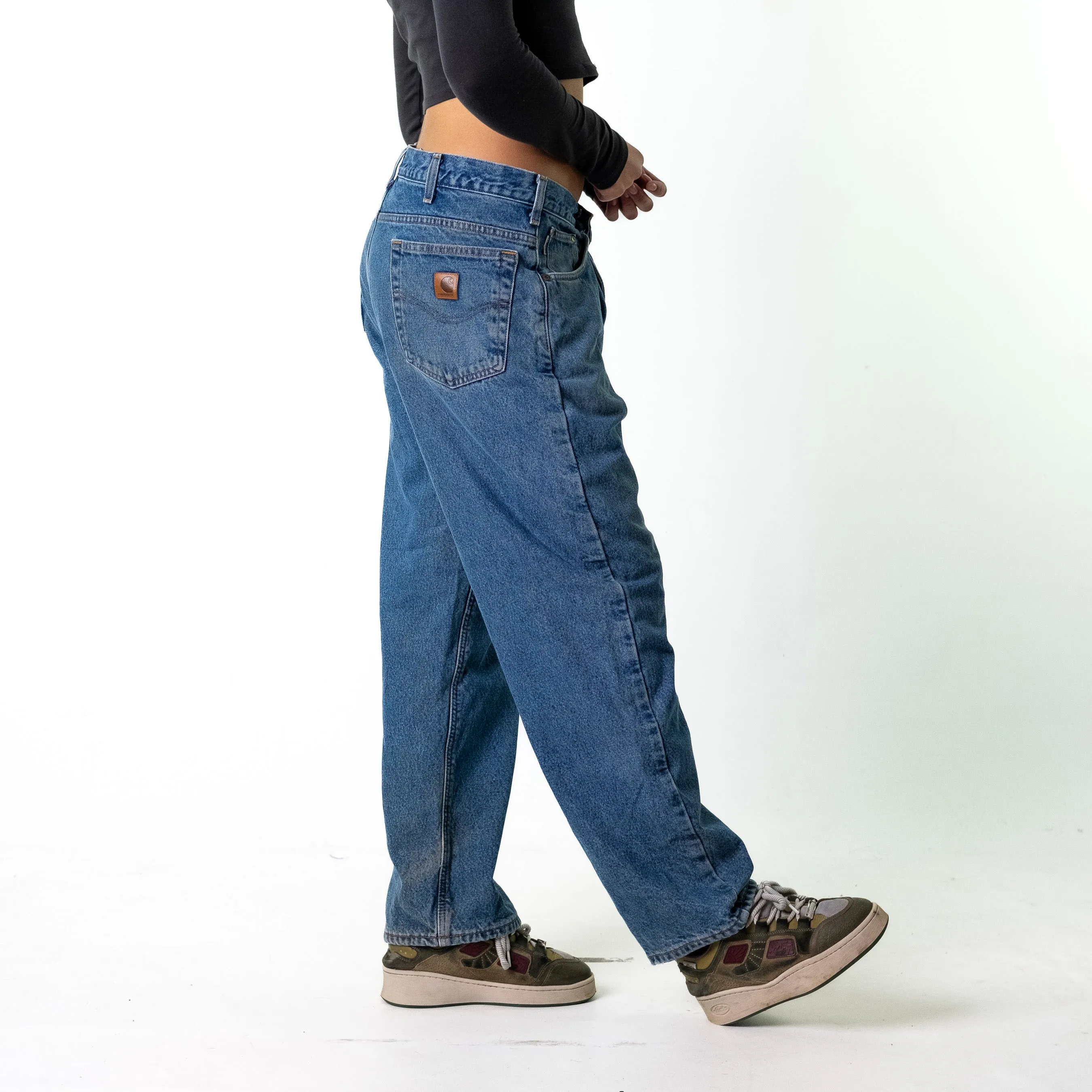 Blue Denim 90s Carhartt  Cargo Skater Trousers Pants Jeans (36x30)