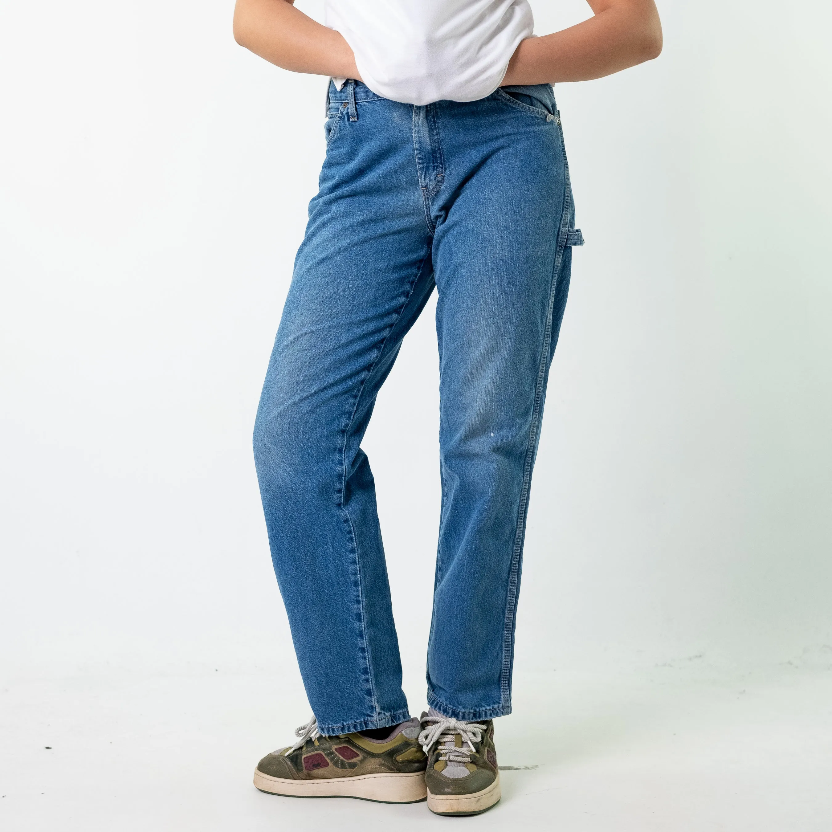 Blue Denim 90s Dickies  Cargo Skater Trousers Pants Jeans (31x32)