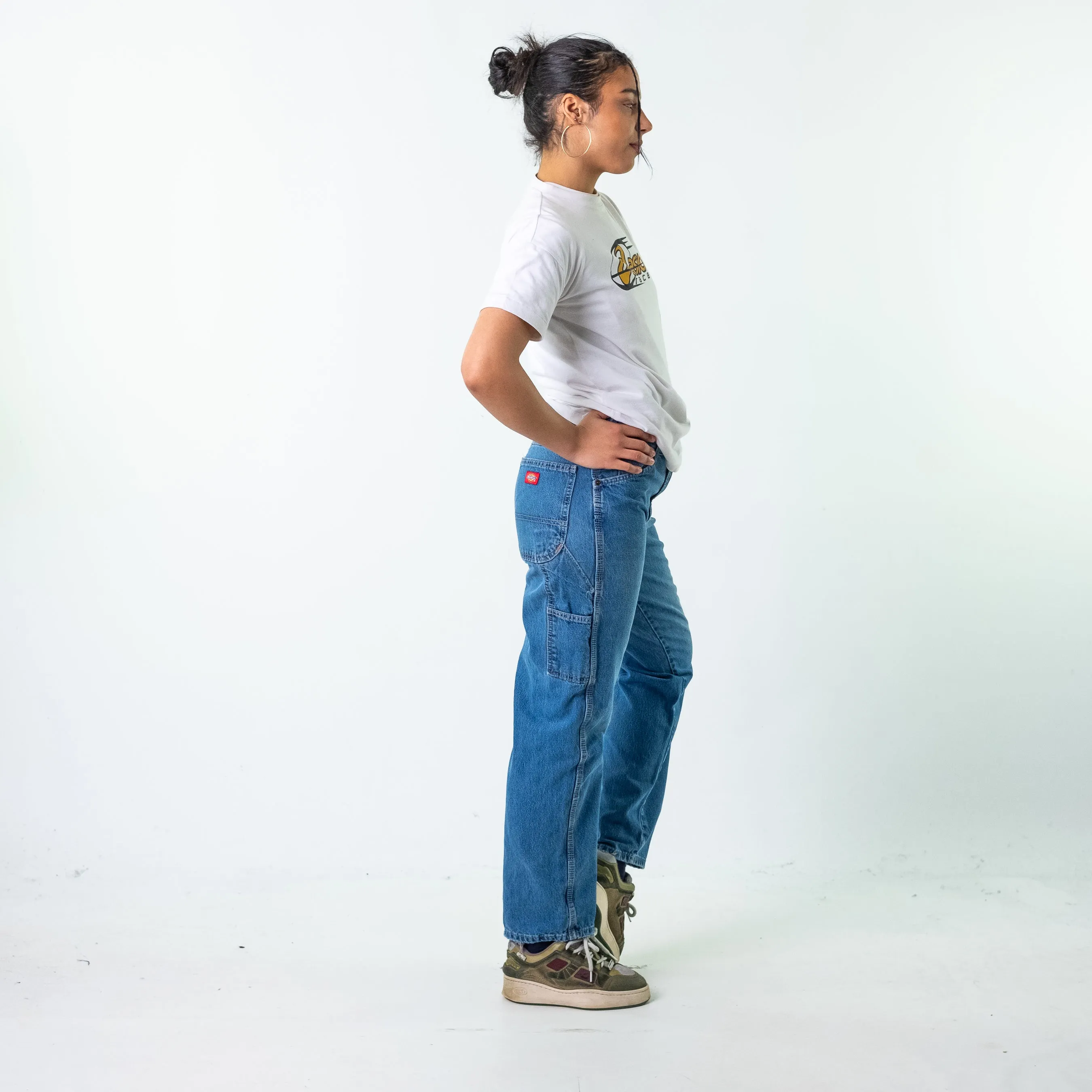 Blue Denim 90s Dickies  Cargo Skater Trousers Pants Jeans (31x32)