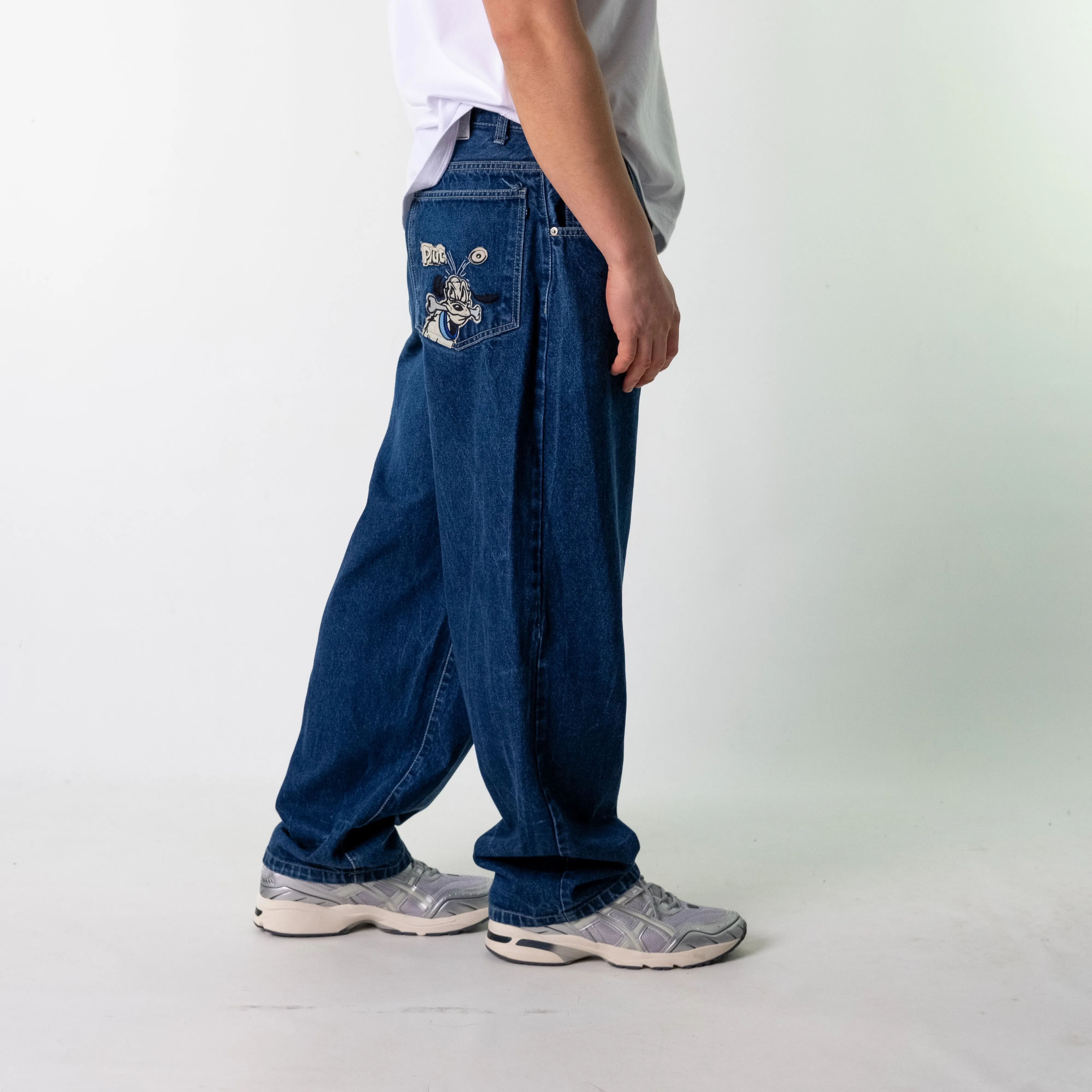 Blue Denim 90s Iceberg  Cargo Skater Trousers Pants Jeans (36x32)