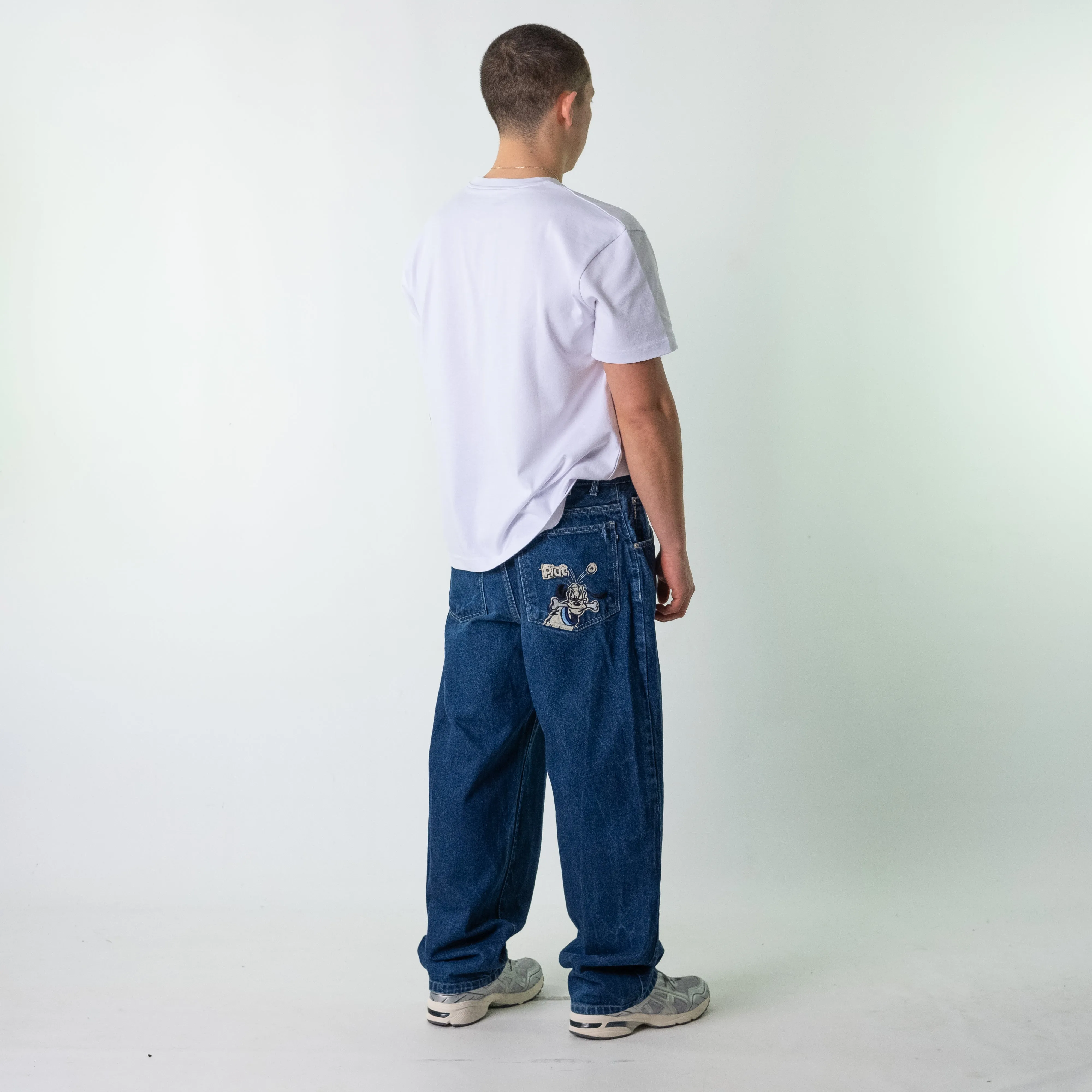 Blue Denim 90s Iceberg  Cargo Skater Trousers Pants Jeans (36x32)