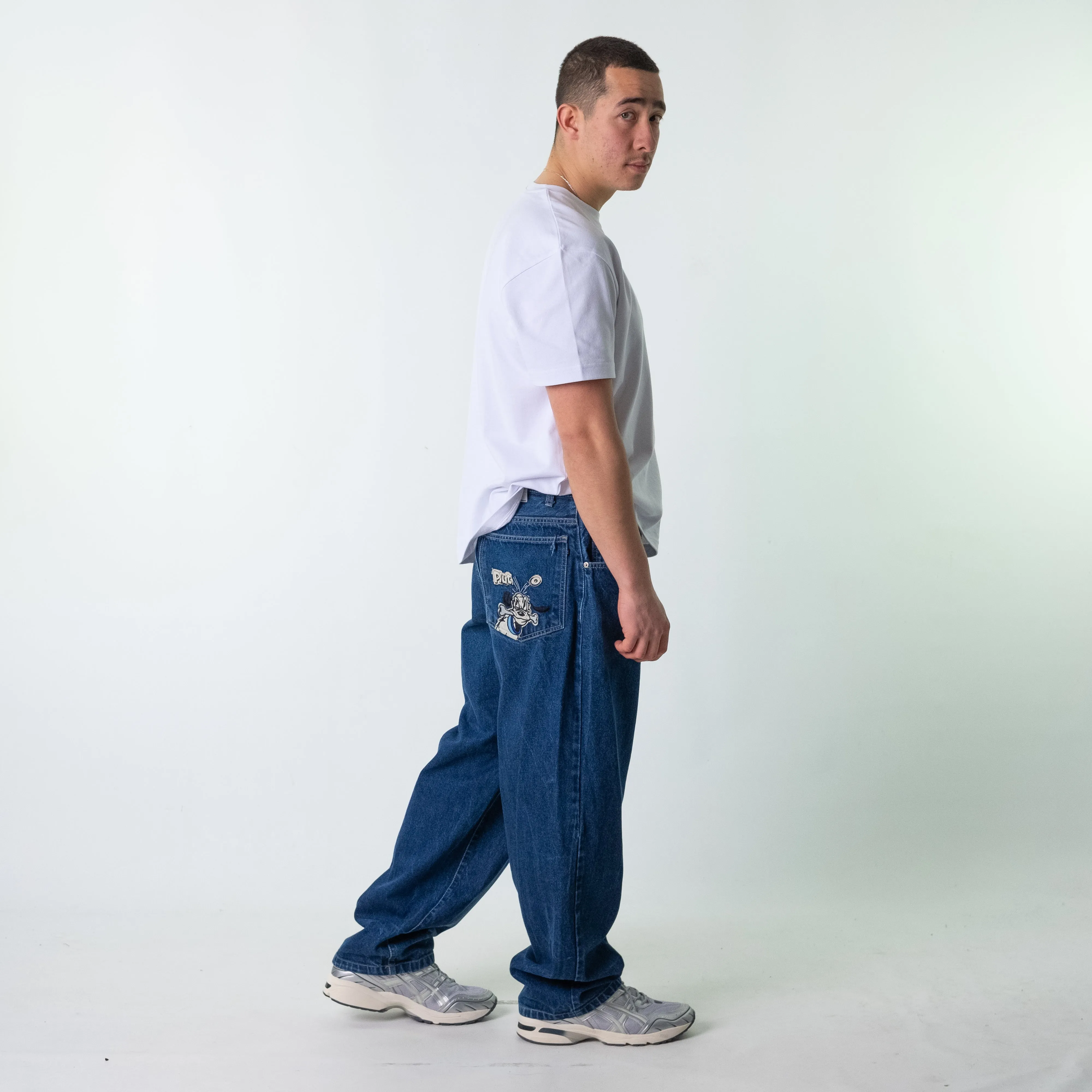 Blue Denim 90s Iceberg  Cargo Skater Trousers Pants Jeans (36x32)