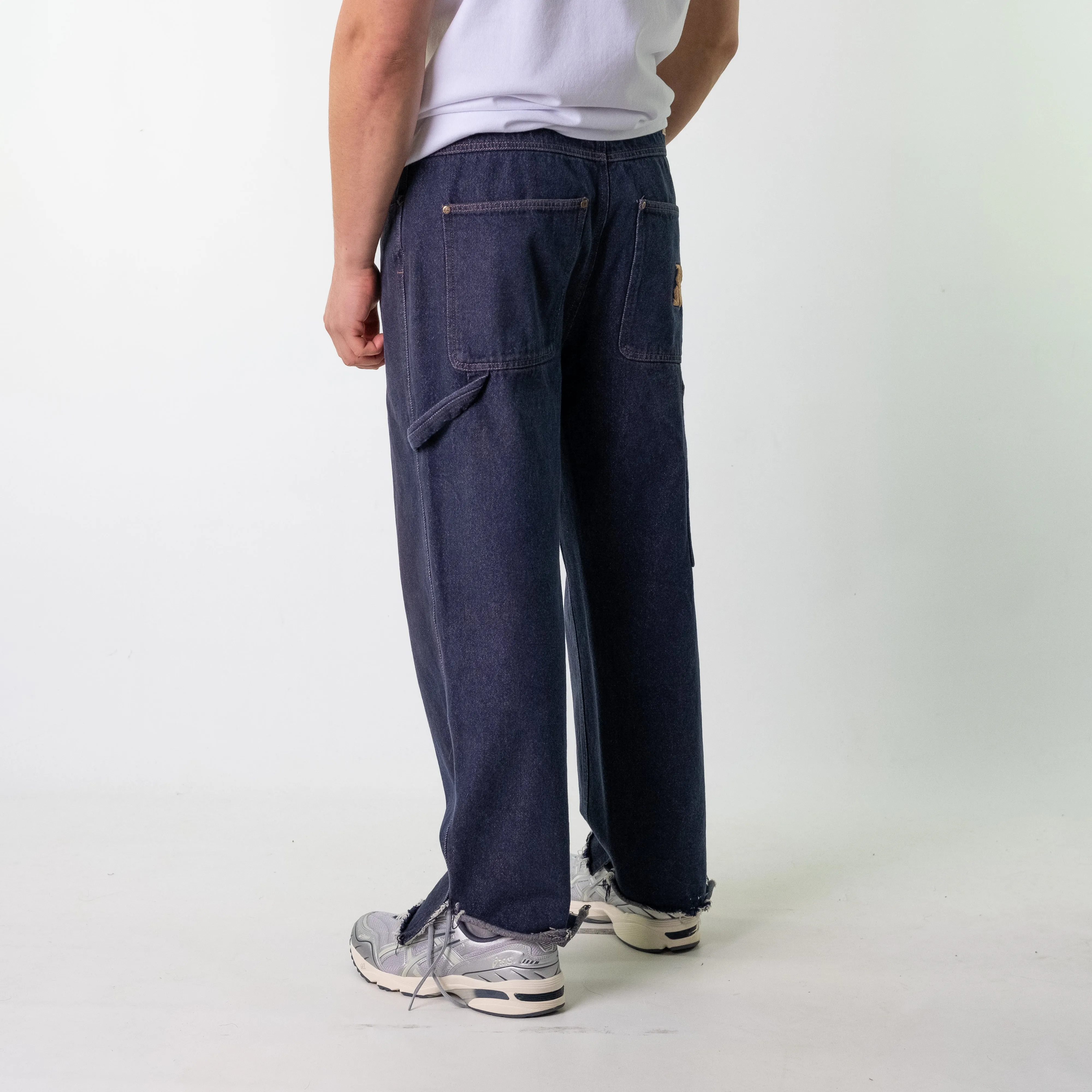 Blue Denim 90s Karl Kani  Cargo Skater Trousers Pants Jeans (36x29)