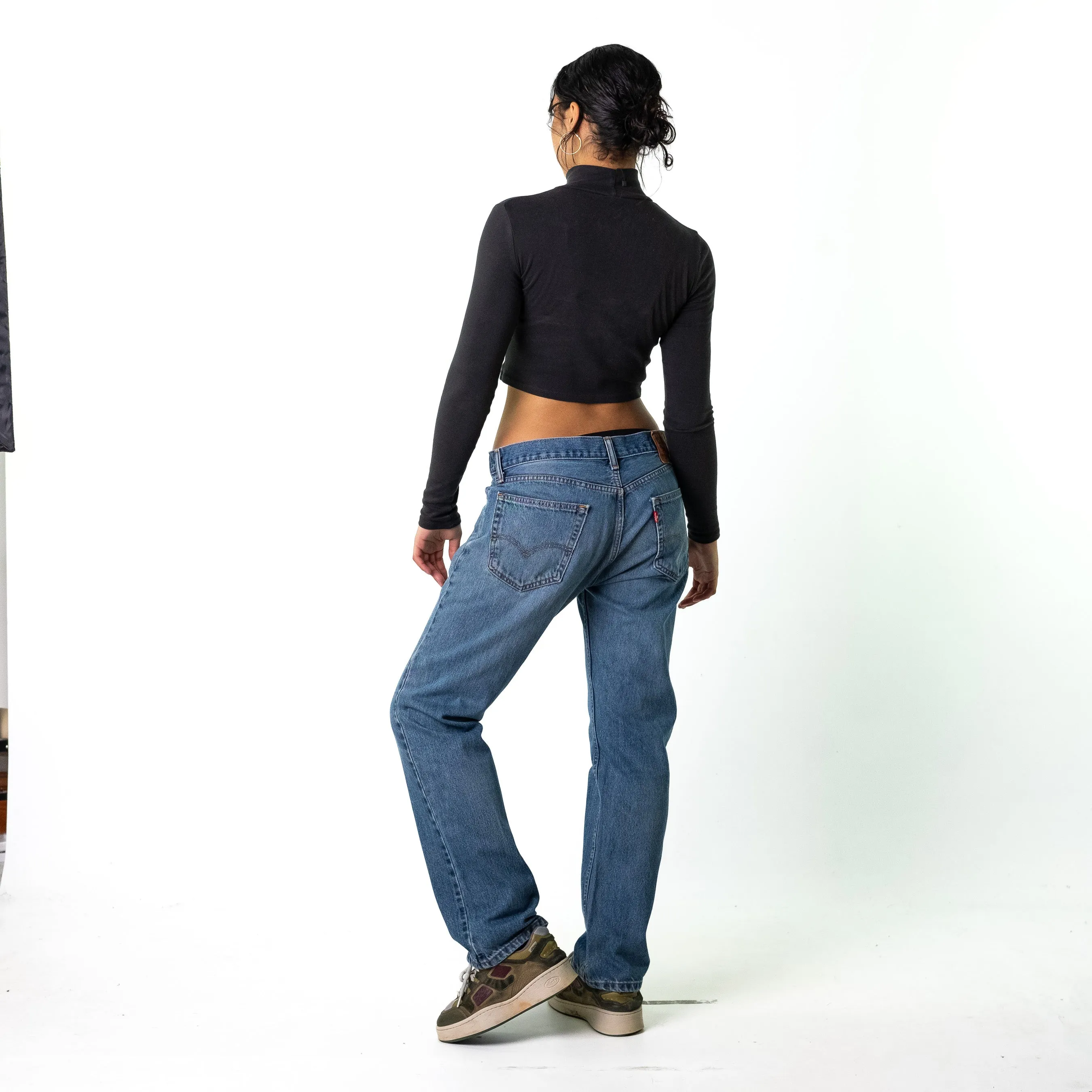 Blue Denim 90s Levi's 505 Cargo Skater Trousers Pants Jeans (34x32)