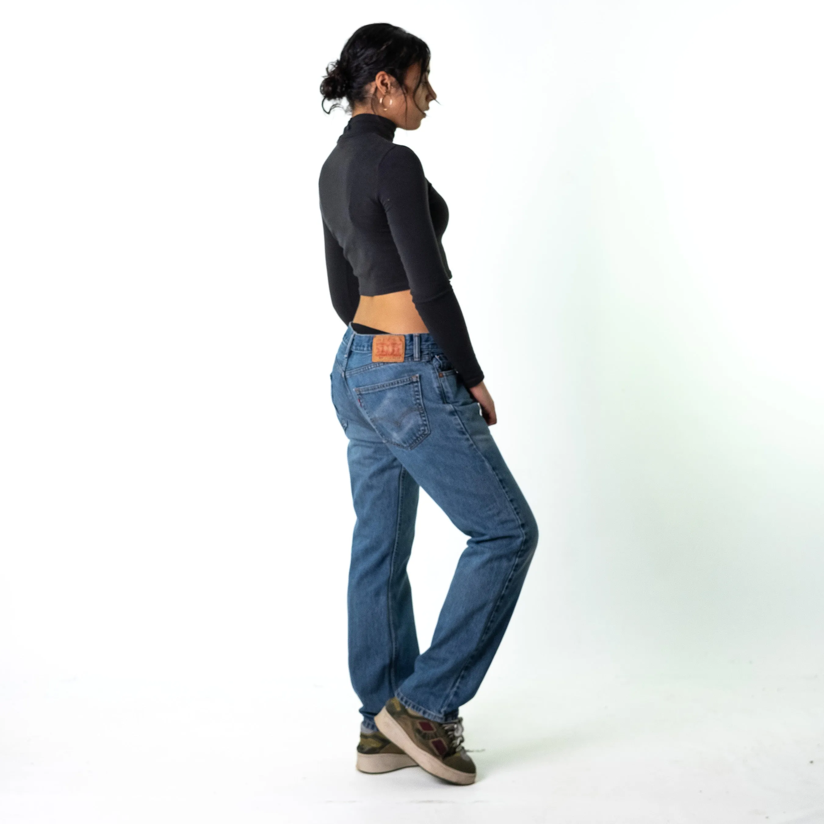 Blue Denim 90s Levi's 505 Cargo Skater Trousers Pants Jeans (34x32)