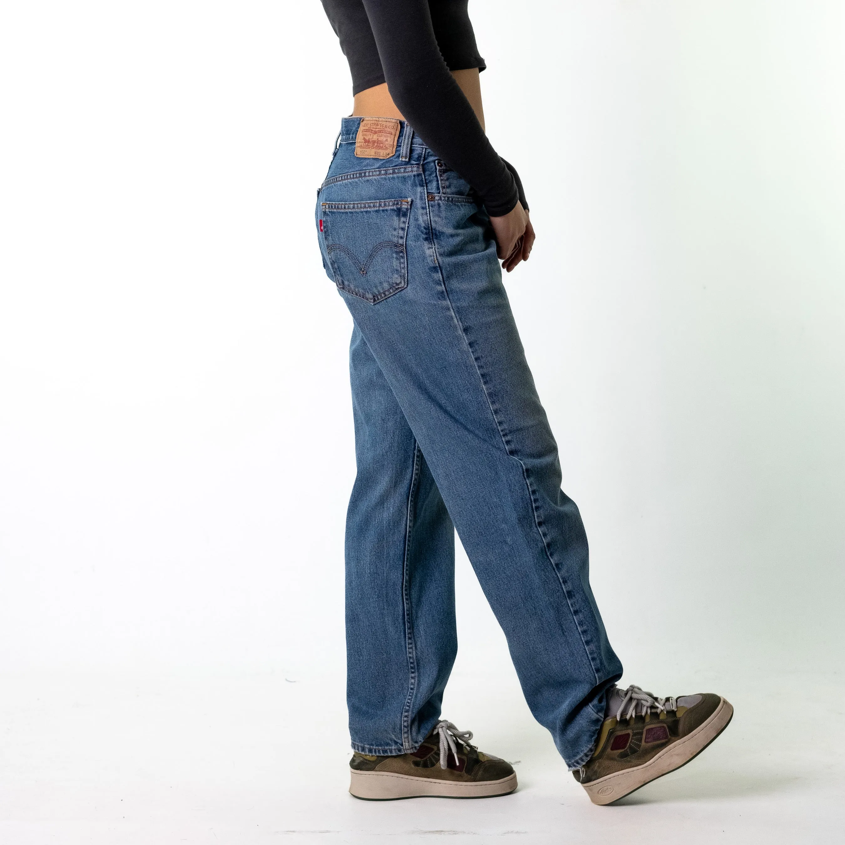 Blue Denim 90s Levi's 550 Cargo Skater Trousers Pants Jeans (32x34)